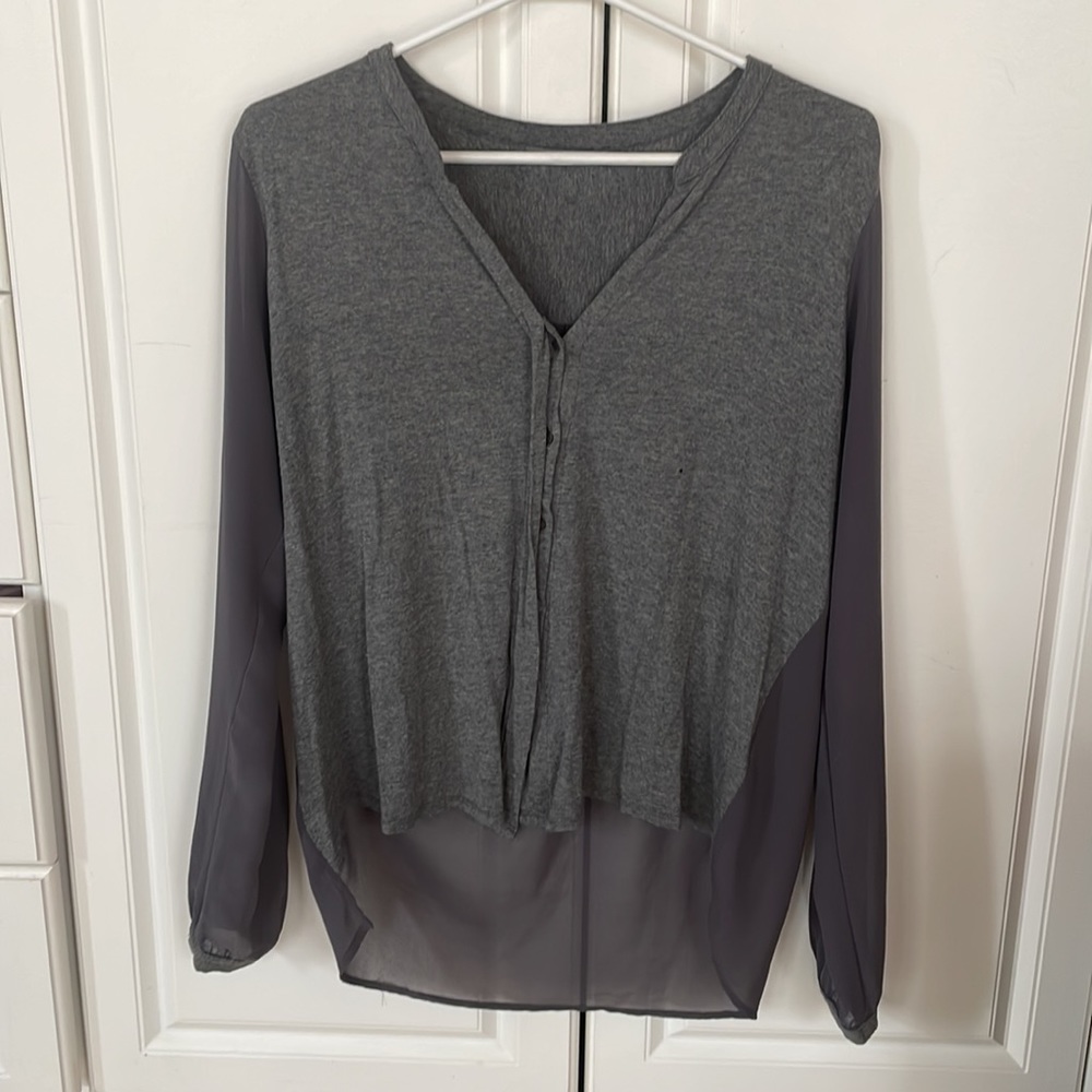3/$20 VELVET brand sheer back / sleeve top